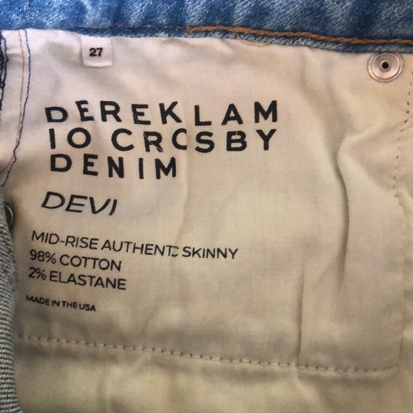 Derek Lam 10 Crosby Devi Mid Rise Authentic Skinny Jean - Picture 5 of 5